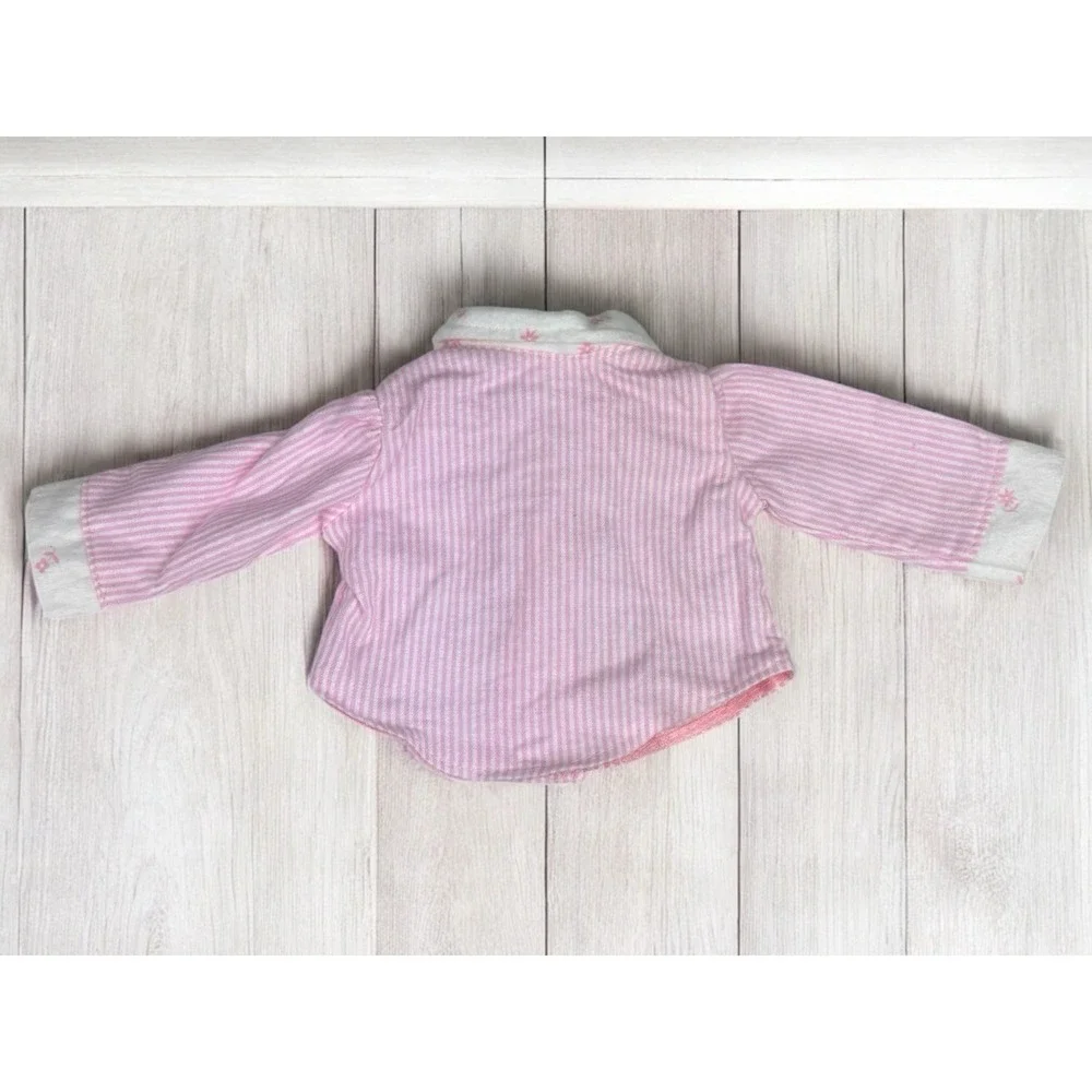 Pink Pajama Set With Snow Flake Buttons And Pink Slippers‎ For 18